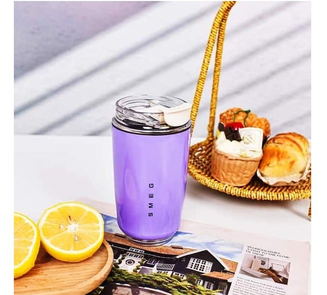 Smeg Travel Coffee Mug, 240ml Insulated Beverage Cup With Leakproof Lid, Long Lasting Coffee Tumbler With Lid, Travel Coffee Thermos - Image 2